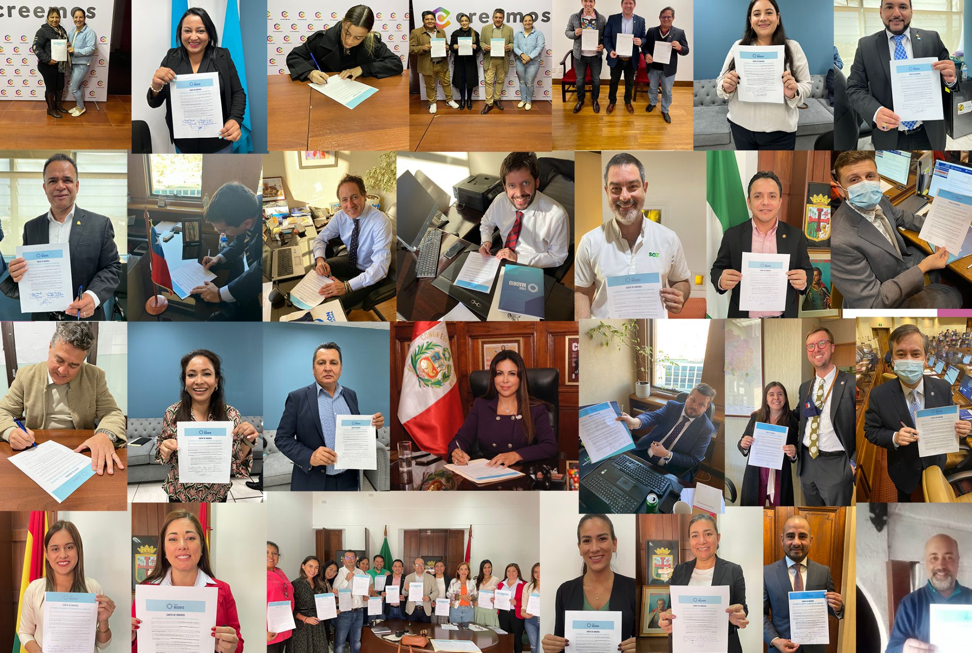 70 parlamentarios de toda América se suman a la Carta de Madrid
